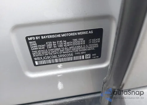 2020 BMW X1 xDrive28I z USA, uszkodzony, nr VIN WBXJG9C08L5R90356